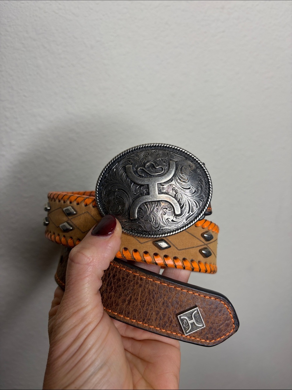 Hooey | Kids Western Whipstitch Leather Belt